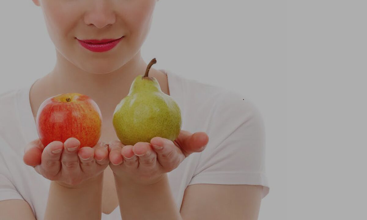 Pommes et poires dans le régime sarrasin et fruits